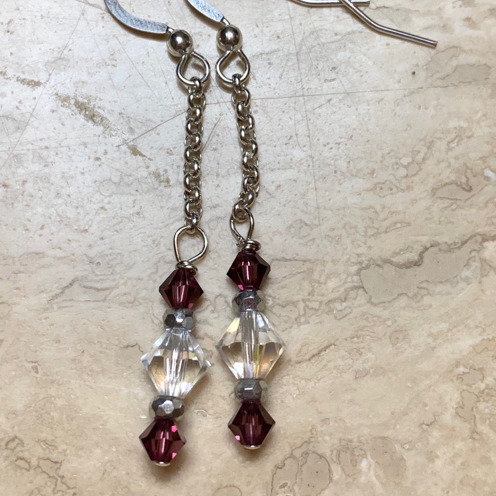 Handmade 925 Swarovski earrings